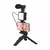 ecomprai|Kit Tripé Streaming Vlogs Microfone Com Luz De Selfies Preto
