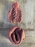 Conjunto de gorro y cuello infinito rosa viejo para 8 años hasta adulto