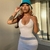 Dulzura Women's Striped Ribbed Knit Dress Sleeveless Short Sleeve V-Neck Bodycon Se - comprar online