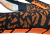 Meias Futebol Antiderrapante Cano Alto - Preta com detalhes em laranja e preto - comprar online
