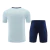 Kit Treino adulto - Camisa e Shorts - Seleção Espanha Adidas 24/25 - Azul com detalhes em vermelho e laranja na internet