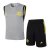 Kit Treino adulto - Camisa e Shorts - Flamengo Adidas 24/25 - Cinza e preto com detalhes em amarelo