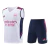 Kit Treino adulto - Camisa e Shorts - Arsenal Adidas 23/24 - Branco e azul com detalhes em branco e rosa