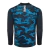 Camisa Napoli Treino 24/25 manga longa - Torcedor EA7 Masculina - Preta com detalhes em azul e Com Patrocínio - PAIVA SPORTS