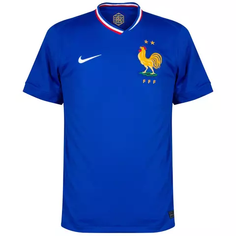 camisa de futebol seleção frança cor azul versão torcedor, camisa frança I 24/25 cor azul.