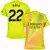 Camisa de goleiro do Arsenal 23/24, versão torcedor, na cor verde, com o nome "RAYA" e o número "22" nas costas. 