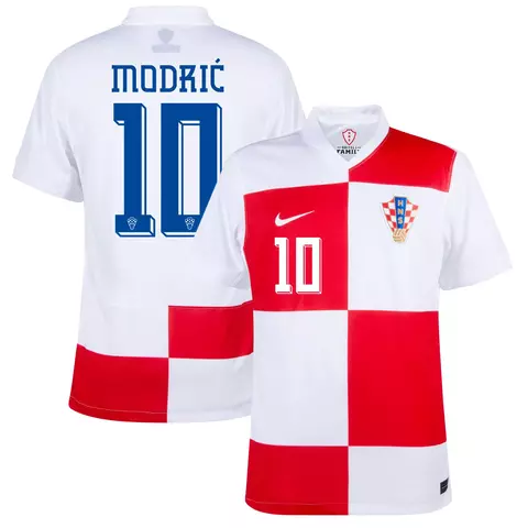 camisa seleção croácia I 24/25 personalizada com nome e número do jogador modric camisa 10