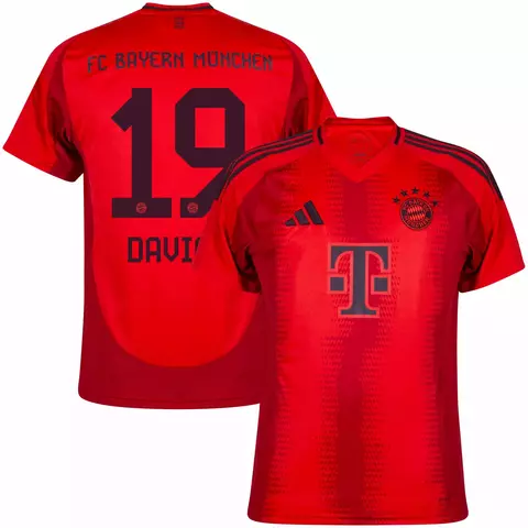 Camisa de futebol Bayern de munique I 24/25 Versão Torcedor. camisa de time bayern personalizada com nome e número do jogador davies