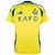Camisa amarela do Al-Nassr, versão torcedor da Nike, com detalhes em azul e logo do clube. camisa cristiano ronaldo, camisa cr7