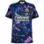 Camisa de futebol azul escuro do América do México II 24/25, com estampas coloridas e logo da Nike.