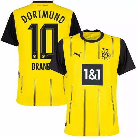 camisa borussia personalizada com nome e número do jogador brandt