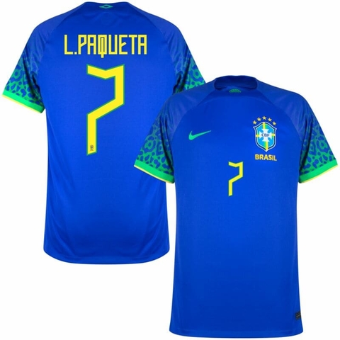 Camisa Brasil II 22/23[L. Paqueta] Versão Torcedor Nike Masculina - Azul