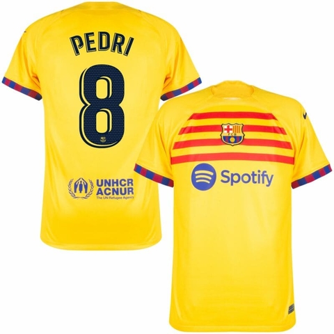 Camisa Barcelona IIII 22/23[Pedri] Versão Torcedor Nike Masculina - Amarelo