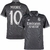 Camisa de futebol masculina do Real Madrid, modelo III 23/24, na cor cinza, com número 10 e nome MODRIĆ nas costas. camisa real madrid cinza personalizada com nome e número do jogador modric