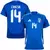 camisa de futebol seleção italia cor azul personalizada nome e número do jogador chiesa!1..