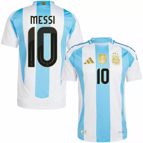 camisa seleção argentina cor azul e branco, camisa jogador messi número 10, camisa personalizada com nome e número do jogador. camisa messi 