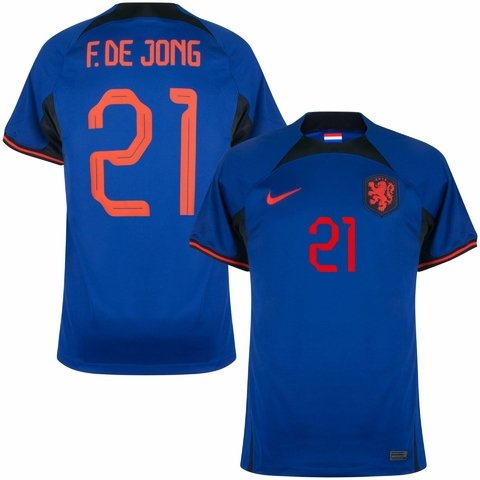 Camisa Holanda II 22/23[F. De Jong] Versão Torcedor Nike Masculina - Azul