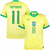 camisa de futebol brasil I 24/25 versão torcedor cor amarelo. camisa seleção brasileira personalizada com nome e número do jogador raphinha. camisa brasil raphinha 11.