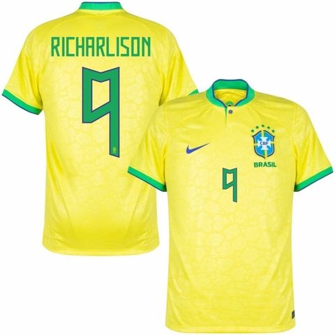 Camisa Brasil I 22/23[Richarlison] Versão Torcedor Nike Masculina - Amarelo