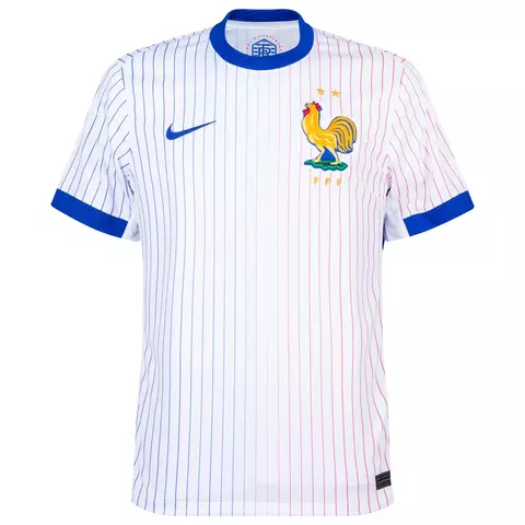 camisa seleção frança II cor branca versão torcedor, camisa frança II 24/25 versão torcedor branco,