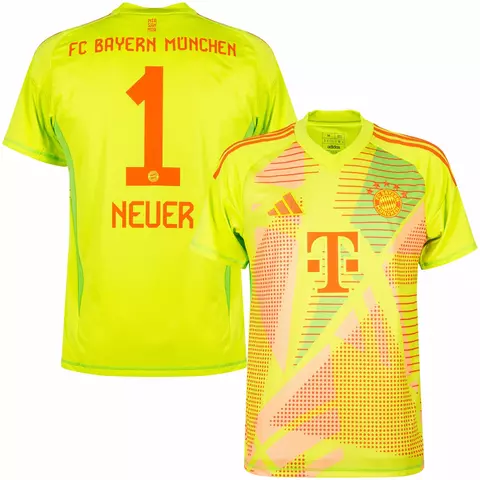 camisa de goleiro bayern de munique I 24/25 personalizada com nome e número do goleiro never