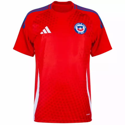 camisa de futebol seleção chile cor vermelha versão torcedor, camisa chile I 24/25 - cor vermelho