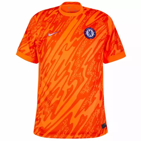 Camisa de goleiro chelsea I 24/25. camisa de goleiro chelsea cor laranja 
