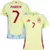 camisa de futebol espanha II 24/25 versão torcedor cor amarelo, camisa seleção espanha personalizada com nome e número do jogador morata. camisa espanha morata.