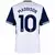 Camisa de futebol Tottenham I 24/25 versão torcedor cor branca com mangas azul. camisa de time tottenham temporada 2025 personalizada com nome e número do jogador maddison.