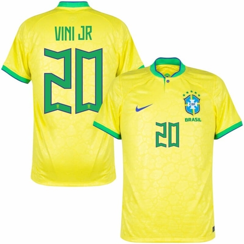 Camisa Brasil I 22/23[Vini Jr] Versão Torcedor Nike Masculina - Amarelo