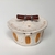 Açucareiro em porcelana com pegador de madeira