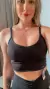 Top Alça Preto - franzido - COM BOJO - LADY FOCUS MODA FITNESS