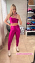 Legging Lisa Feel Rib - Pink Brilho - comprar online