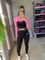 Cropped Manga longa - Abertura frontal - Rosa Barbie - LADY FOCUS MODA FITNESS