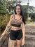 Shorts Personalizado Bicores - Preto com Castanho Claro - LADY FOCUS MODA FITNESS