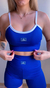 Top Azul Royal com Branco - Curto - COM BOJO - comprar online