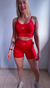 Shorts Poliamida Vermelho Premium - LADY FOCUS MODA FITNESS
