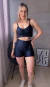 Shorts Jacqard Lumy Animal print Preto na internet