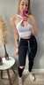 Legging Recorte Joelho Preta FIO LYCRA - comprar online