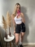 Shorts Liso Preto com cadarço personalizado - QUERIDINHO! - comprar online