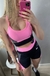 Top Alça com costas nadador tricores - Rosa Candy - Preto - Chumbo - COM BOJO na internet