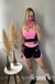 Top Alça com costas nadador tricores - Rosa Candy - Preto - Chumbo - COM BOJO - LADY FOCUS MODA FITNESS