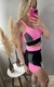 Top Alça com costas nadador tricores - Rosa Candy - Preto - Chumbo - COM BOJO - loja online