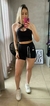 Shorts Liso Preto com cadarço personalizado - QUERIDINHO! - loja online