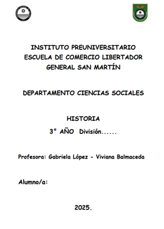 Historia 3° Com. Prof. Lopez-Balmaceda