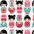 Tecido Tricoline Estampado Bonequinha Japonesa Vermelha 50CM X 150CM