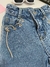Calça Jeans - Detalhe corrente brilho - comprar online