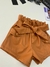 Shorts Couro Fake - Caramelo - comprar online