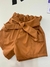 Shorts Couro Fake - Caramelo na internet