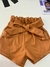 Shorts Couro Fake - Caramelo - Point Kids